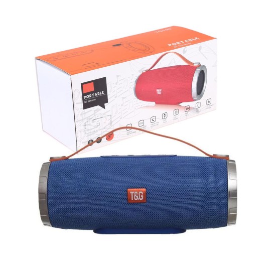 T&G PORTABLE BLUETOOTH SPEAKER TG109 HANDS-FREE CALLS/TF/AUX/FM 10W BLUE